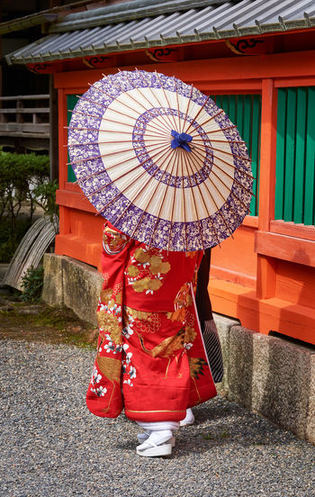 Woman with umbrella in rain
