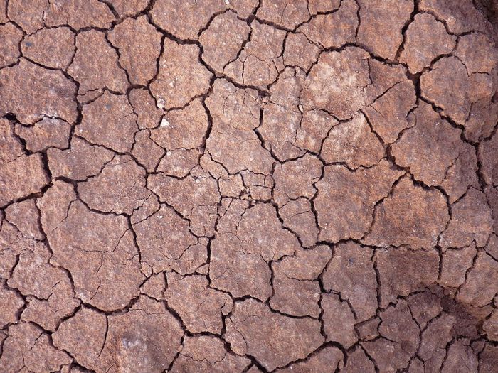 Full frame shot of cracked field