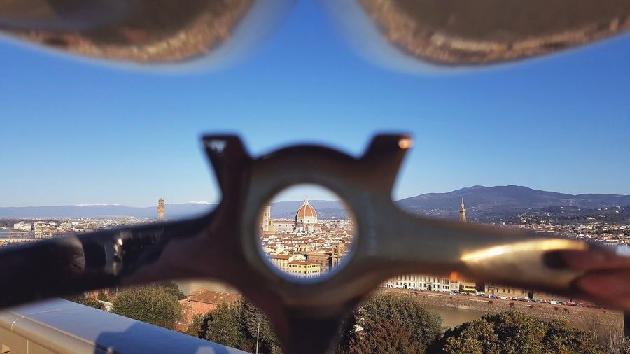 Florence cathedral seen through circle