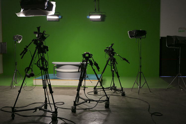 View of illuminated lighting equipment