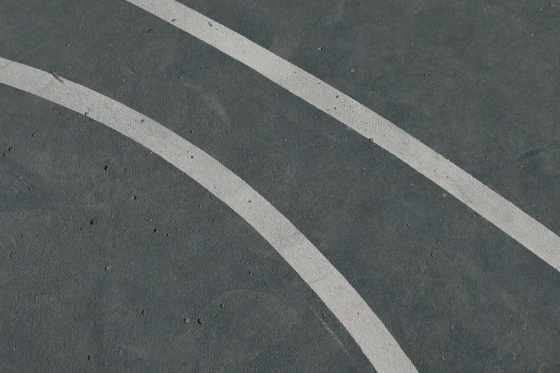High angle view of marking on playing field