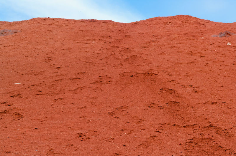 Scenic view of desert against sky