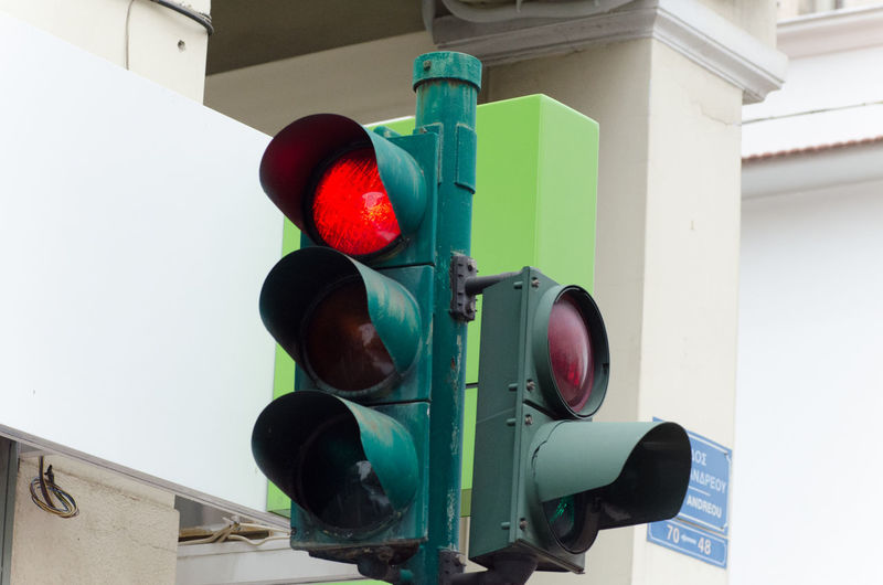 Low angle view of traffic lights