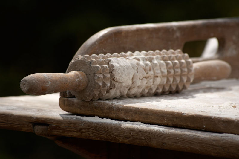 Close-up of rolling pin