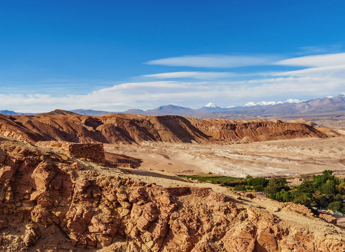 Scenic view of desert against sky