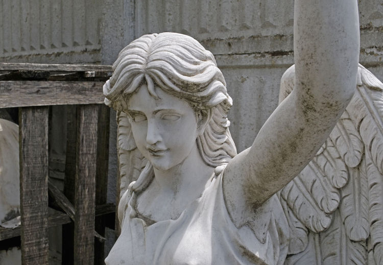 Close-up of angel statue