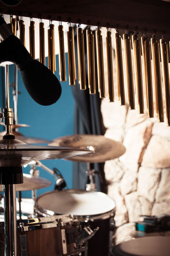Close-up of drumkit 