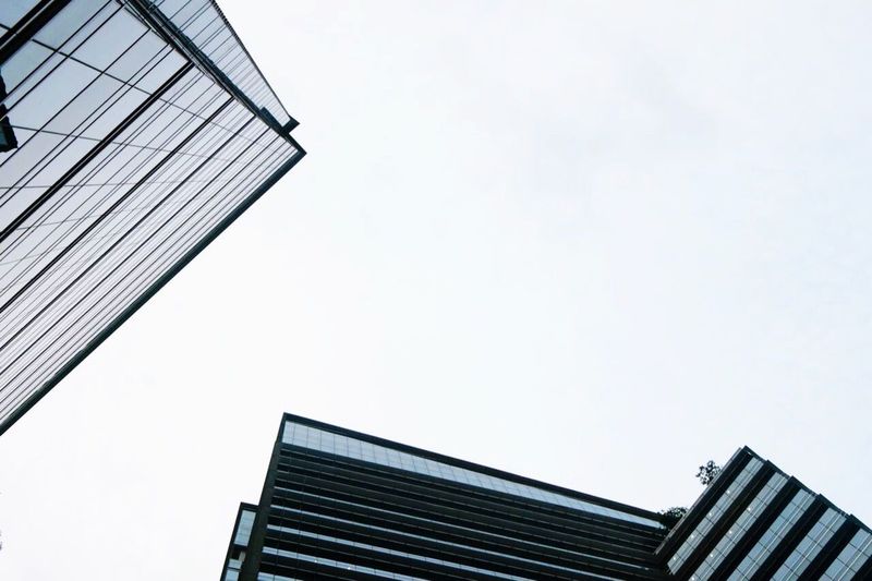 Low angle view of modern building