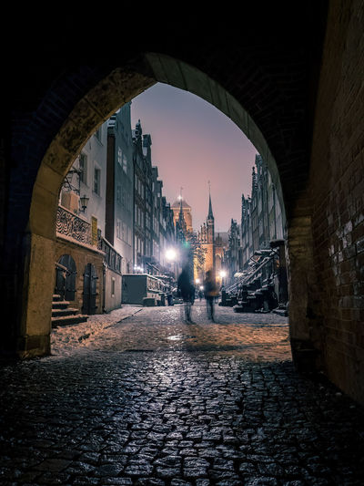 People walking on street