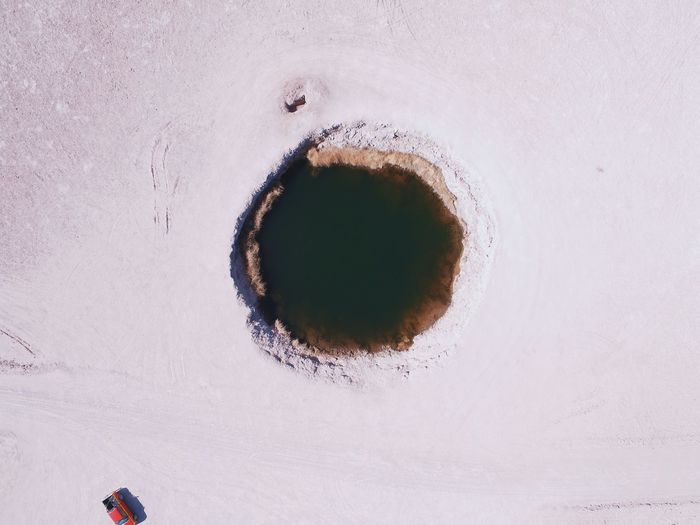 Aerial view of basin in chile