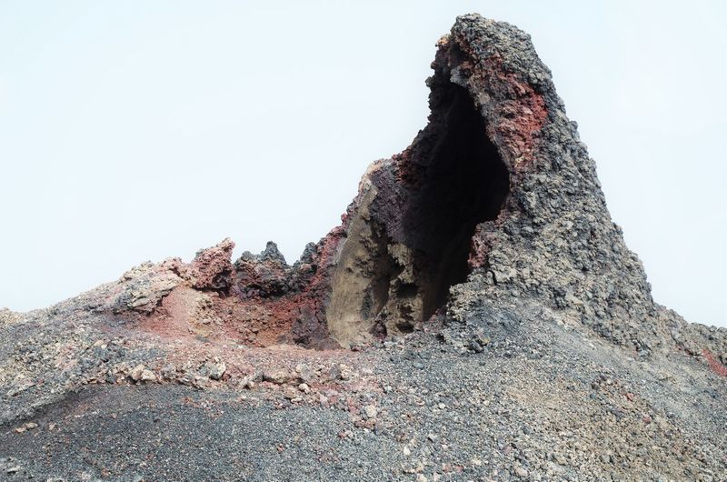 Rock formation against clear sky