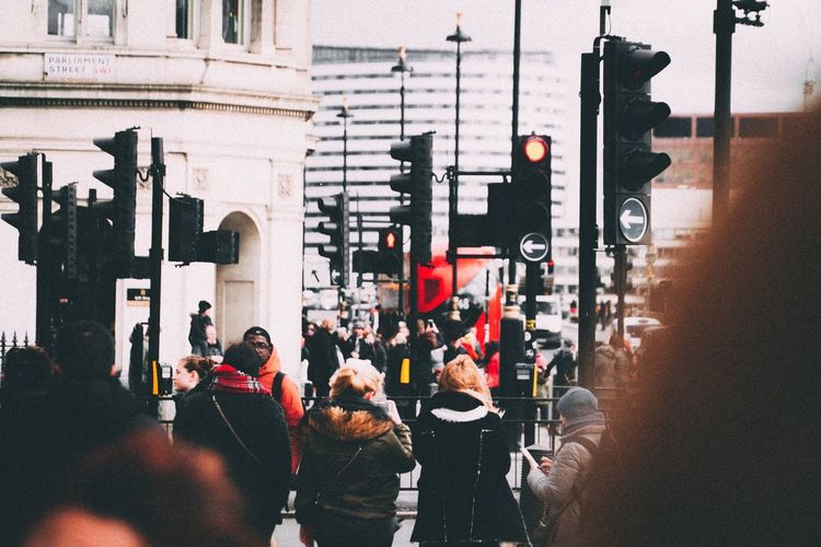 Group of people in city