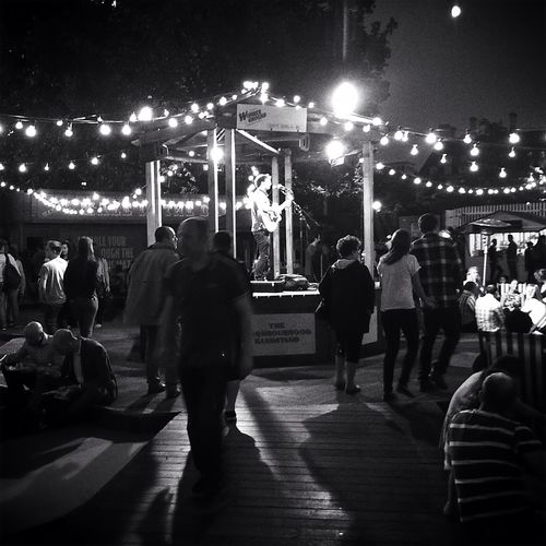 People at night