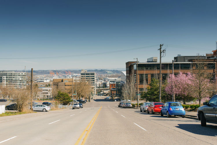 Tacoma, washington, usa. march 2021. city roads. hilltop neighborhood tacoma washington