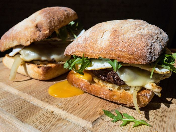 Close-up of burger
