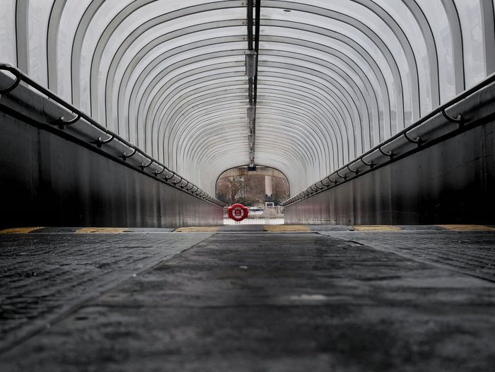 Surface level of empty tunnel