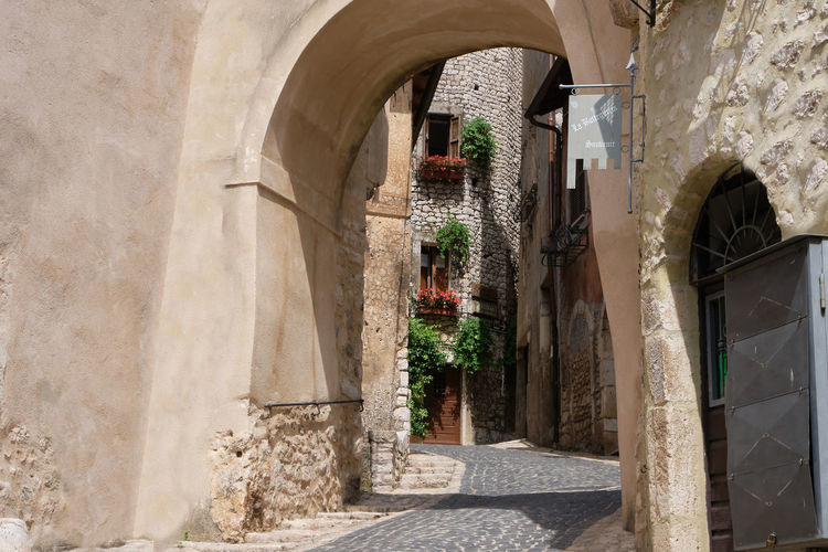 Entrance of historic building