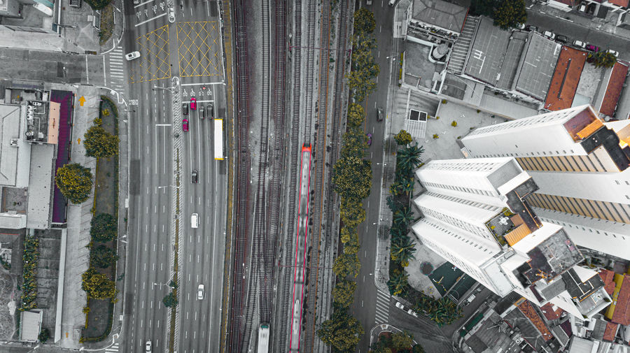 Directly above shot of city