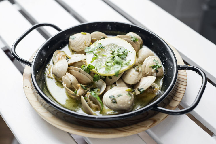 Close-up of food in bowl on table