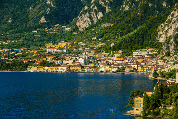 Vision of limone sul garda with the lake and the mountains
