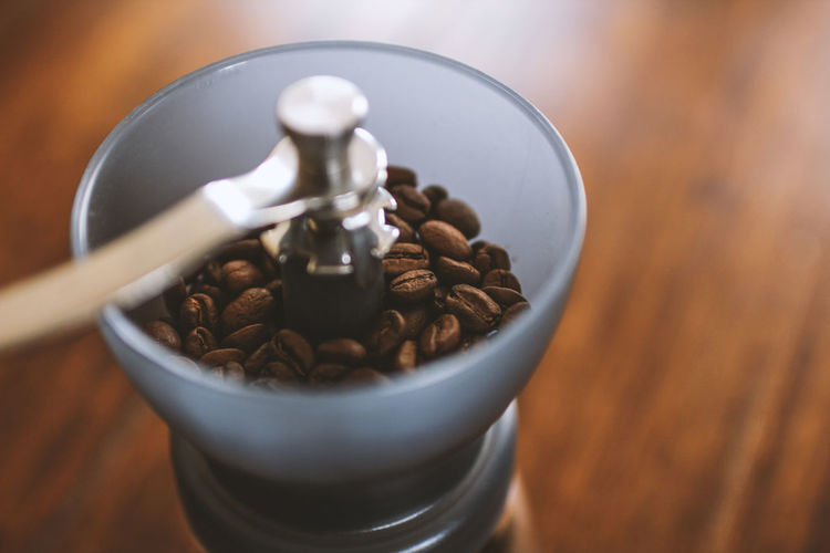 Close-up of coffee grinder