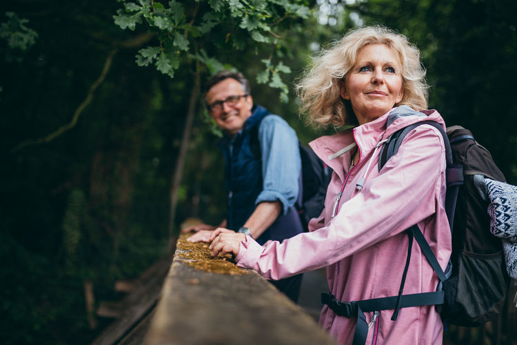 Real People Tree Women Two People Lifestyles Smiling Mature Adult Togetherness Leisure Activity Portrait Nature Adult Females People Day Senior Adult Looking At Camera Mature Women Outdoors Mature Men Couple - Relationship Hiking