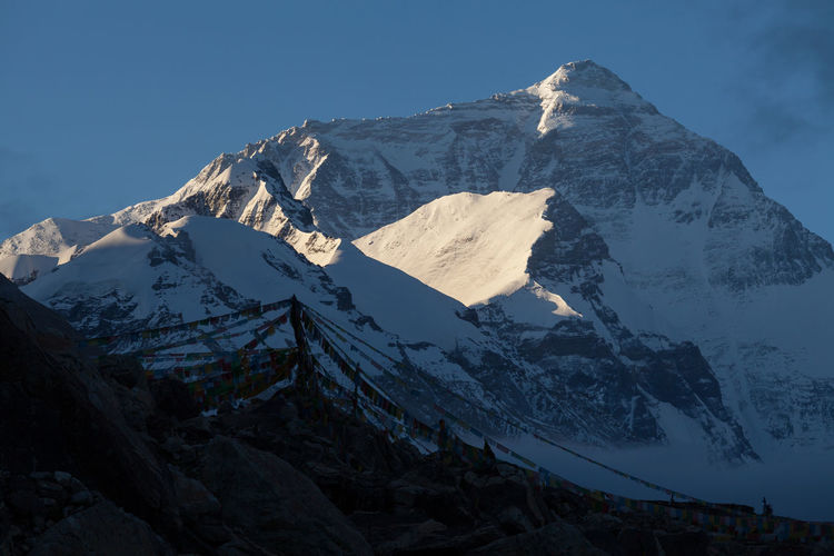 Scenic view of mount everest against sky