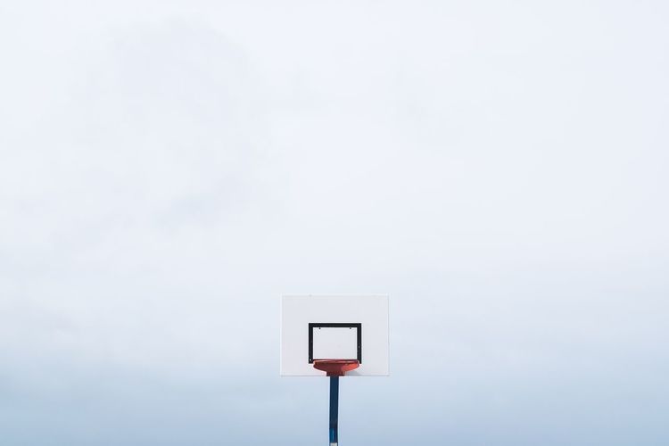 High section of basketball hoop