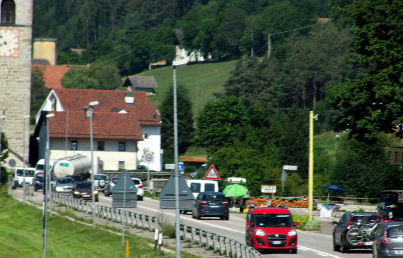 View of traffic on road