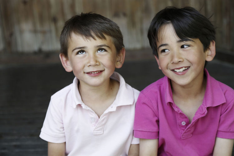 Portrait of two smiling boys