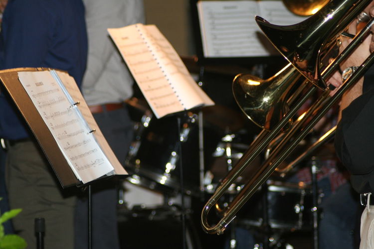 Close-up of musical instruments