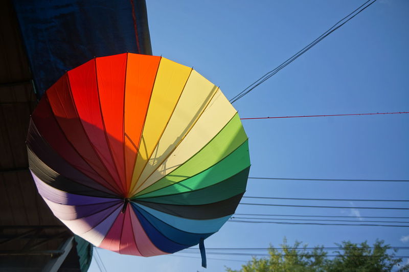 An umbrella  colorful