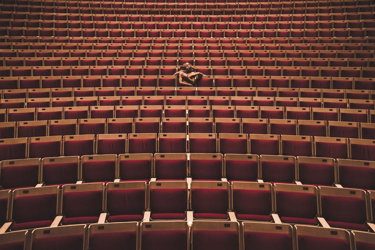 @itchban / www.itchban.com Anxiety Auditorium Bleachers Day Fear Indoors Nightmare People Scared Seat Stadium Stage Freight Theatre TCPM Break The Mold The Architect - 2017 EyeEm Awards