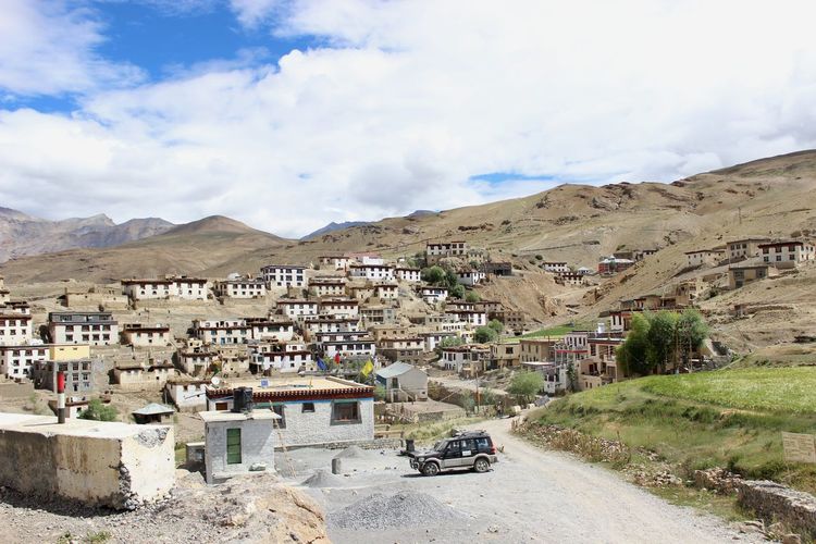 Buildings in city against sky