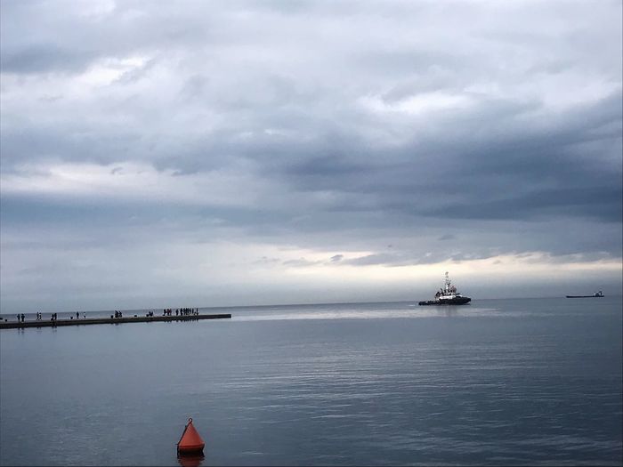 Scenic view of sea against sky