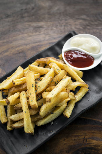 Close-up of food on table