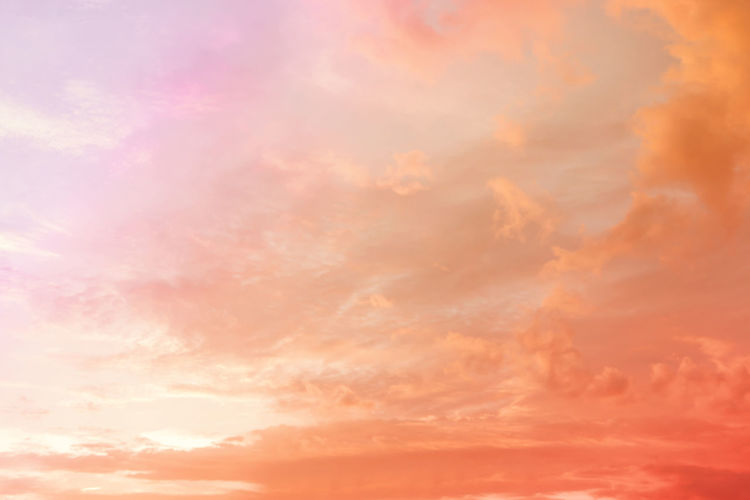 Low angle view of dramatic sky during sunset