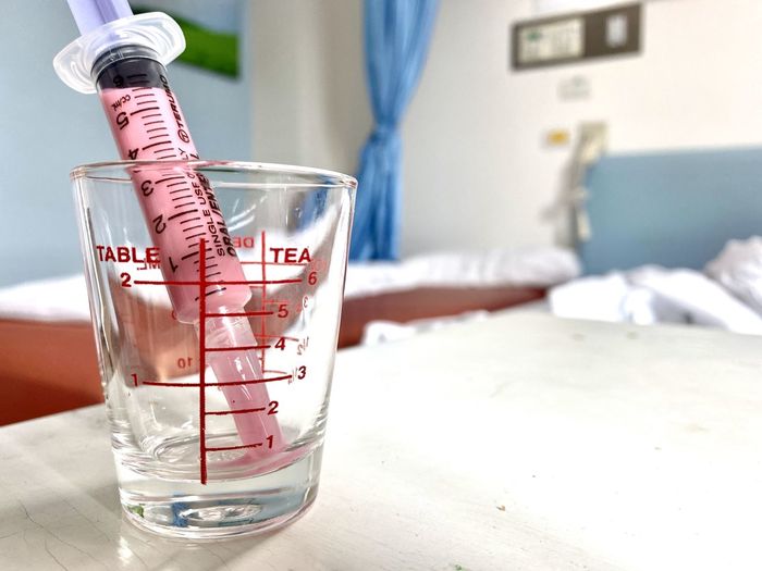Close-up of glass of water on table