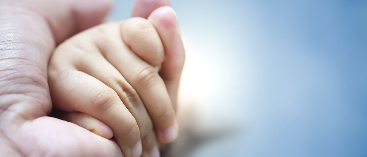 Close-up of hand holding hands