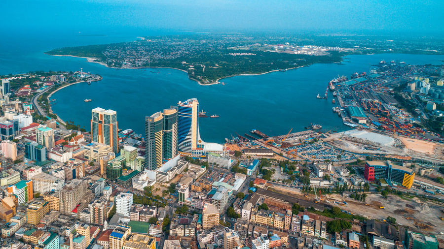 Aerial view of the haven of peace, city of dar es salaam