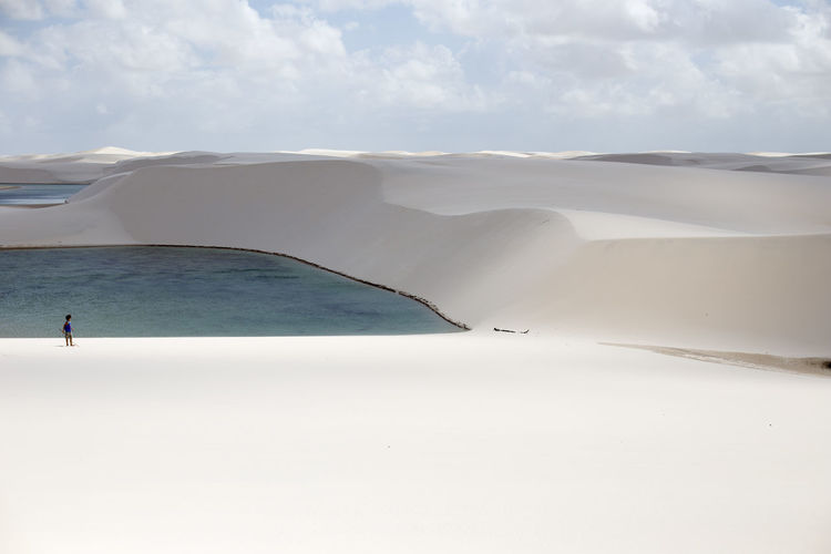 Scenic view of lencois' s dune against sky