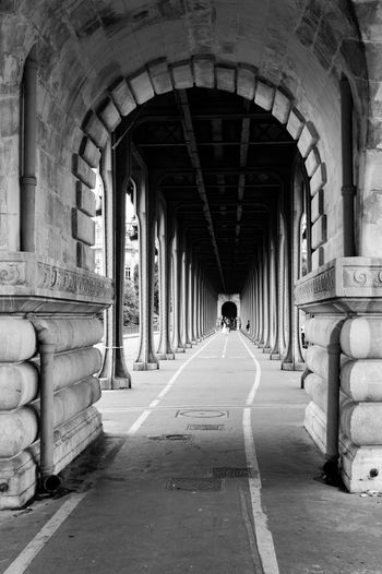 Man walking in corridor