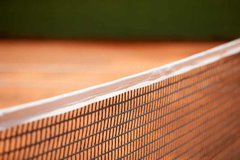 Close-up of a net against blurred background