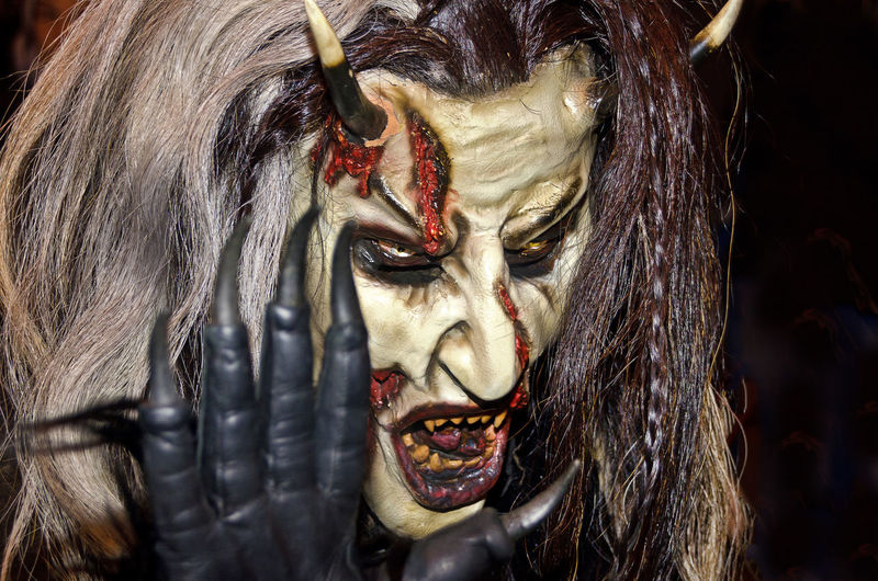 Close-up portrait of mask