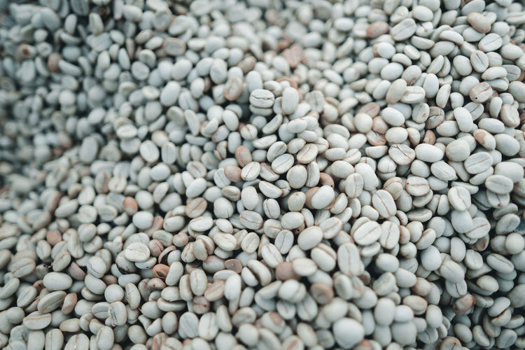 Full frame shot of raw coffee beans