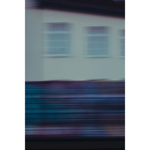 Blurred motion of car window