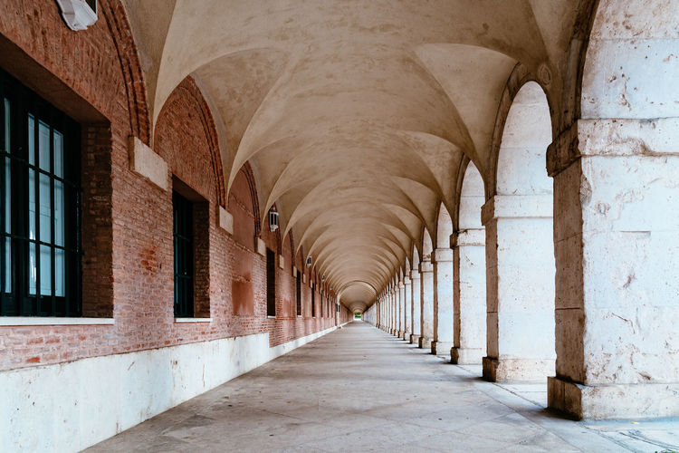 Empty corridor in built structure