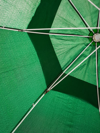 Full frame shot of green umbrella