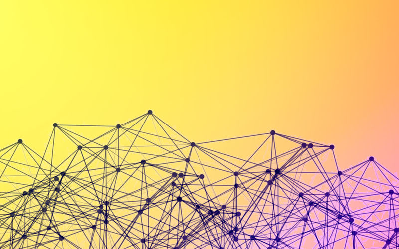 Close-up of abstract against colored background