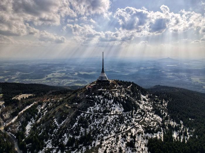 Scenic view of mountain against sky
